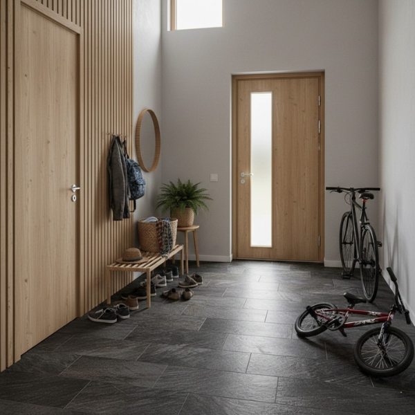 長方形で今風のおしゃれ度が高い玄関タイル