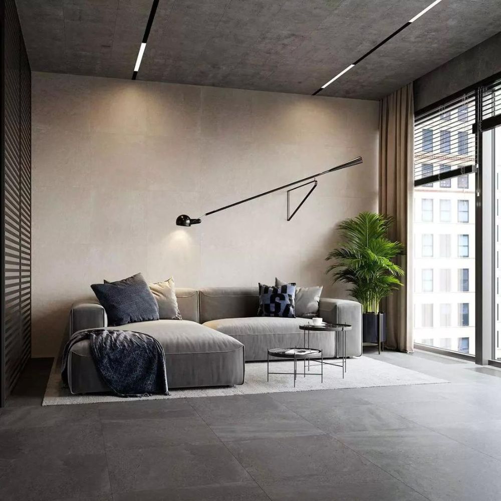 コンクリート調玄関タイル