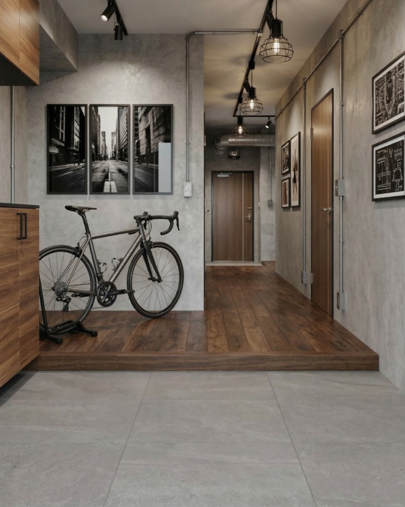 コンクリート調玄関床タイル