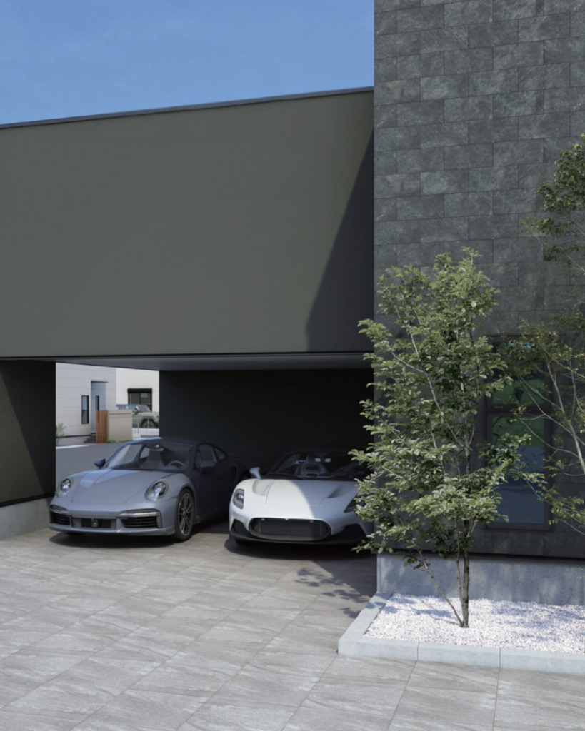 本物の石のように見える駐車場用タイル