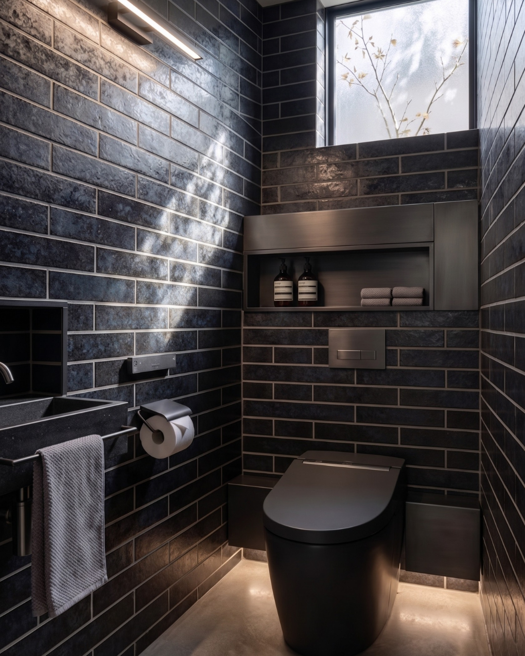 レンガタイルを施工したトイレの施工実例