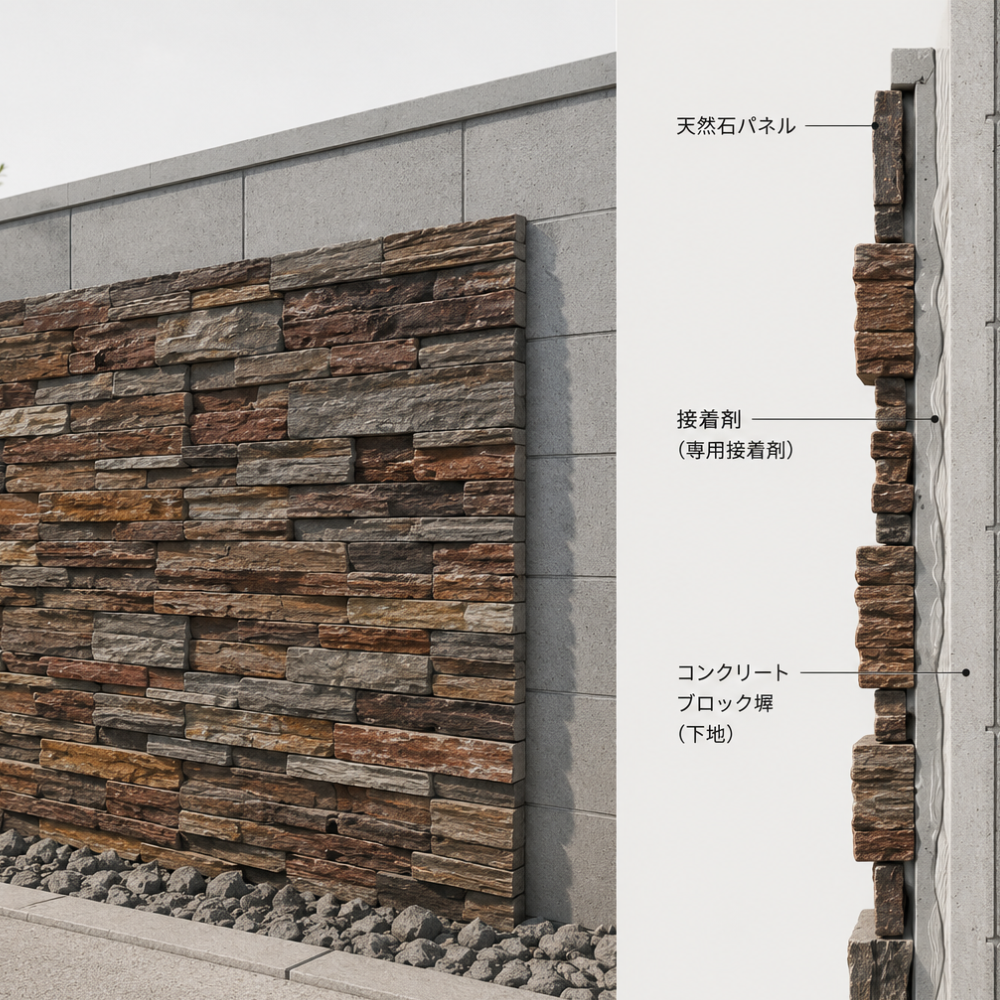 ワイルドスタックの施工方法案内図