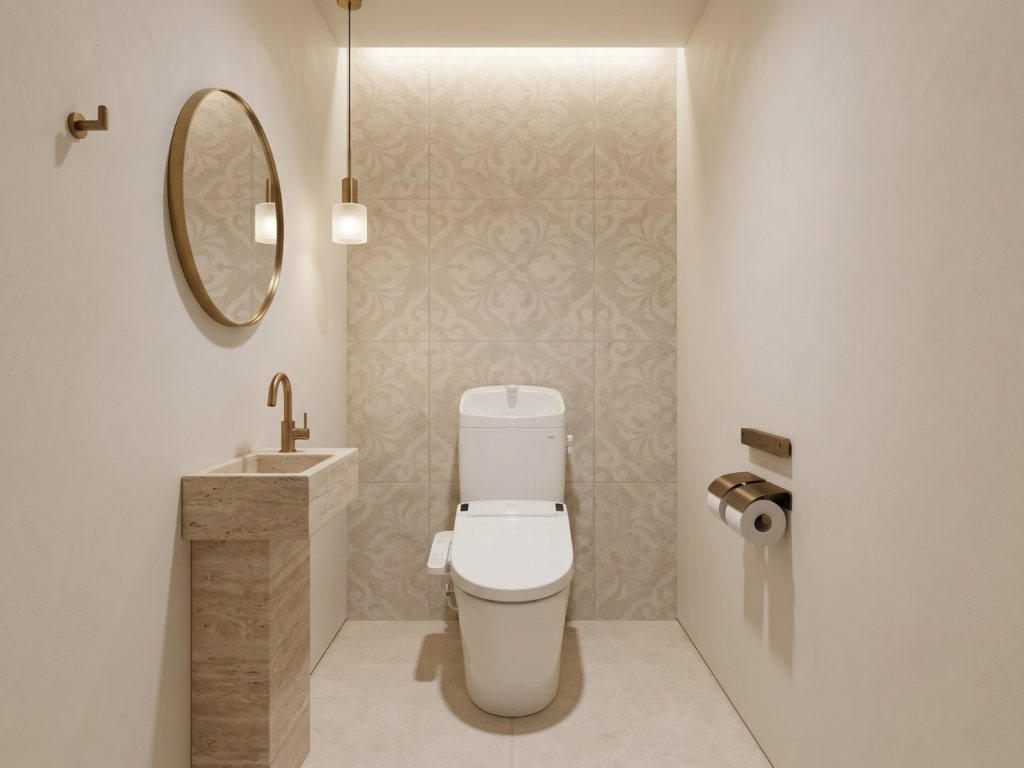 美容室やサロン系に人気のトイレ空間の壁面タイル