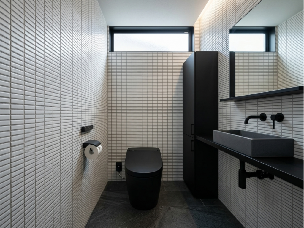モダンなデザインの店舗ショップのトイレデザイン