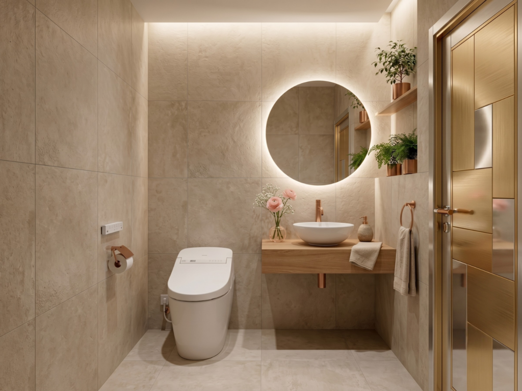 美容室やサロン系に人気のトイレ空間の壁面タイル