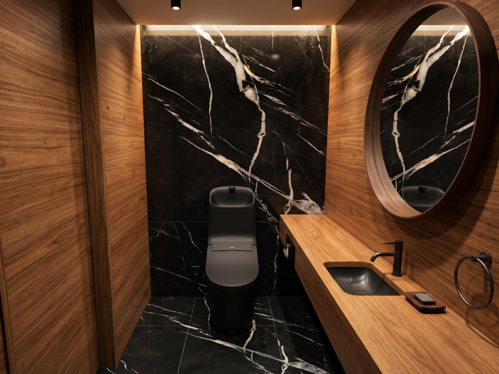 モダンなデザインの店舗ショップのトイレづくりアイデア