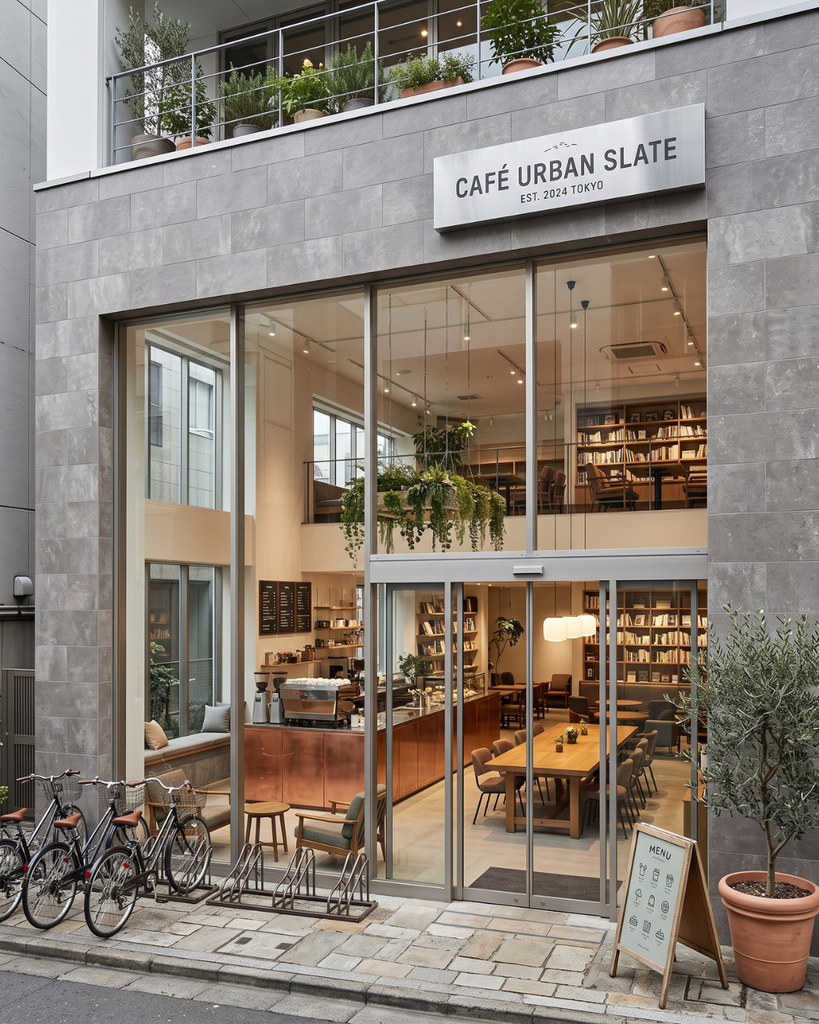 スタイリッシュな店舗のファサード