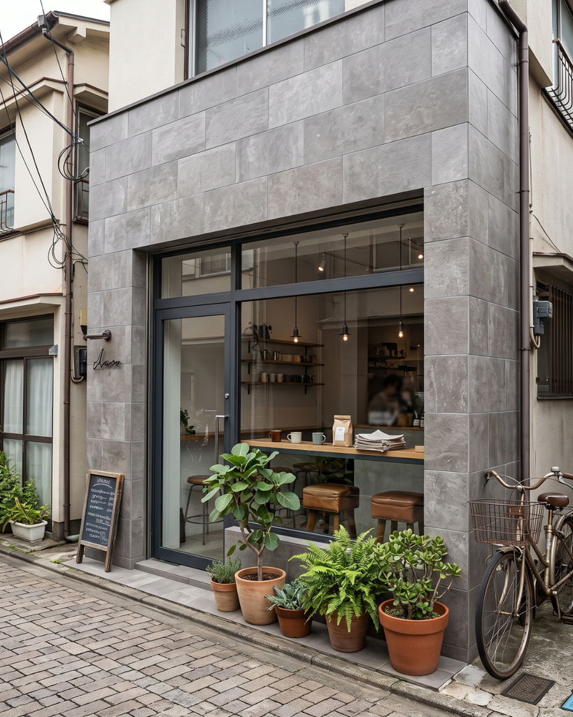 スタイリッシュな店舗のファサード