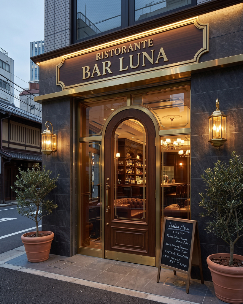 高級感ある店舗のファサード