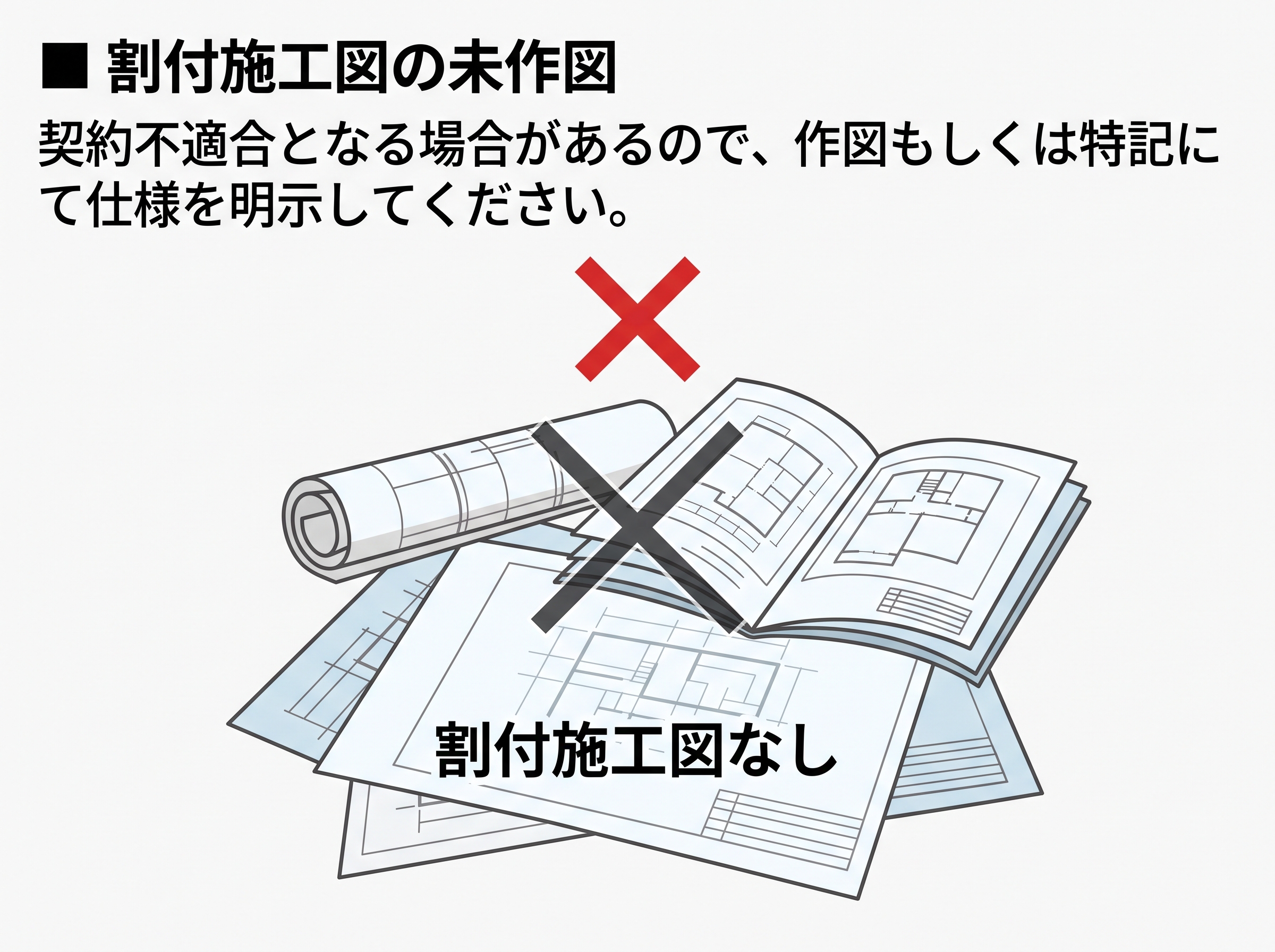 割付施工図の未作図は禁止